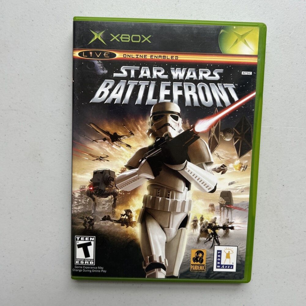 Star Wars: Battlefront Original Xbox Black Label Game CIB Complete Tested
